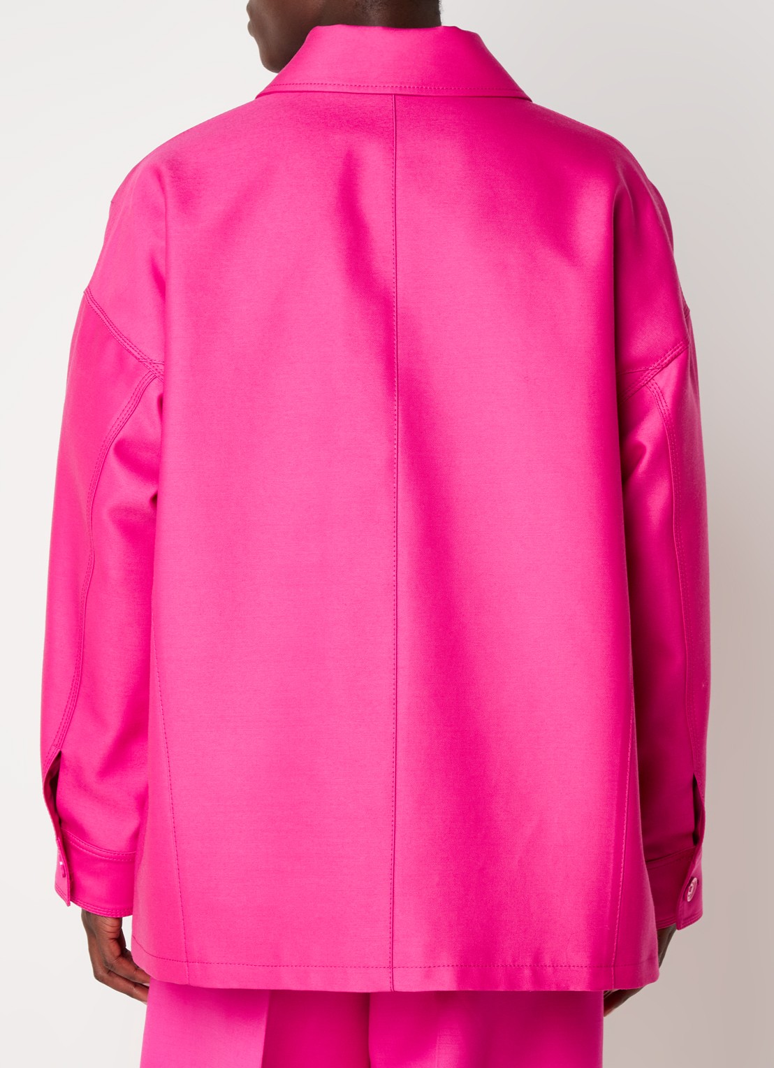 Valentino Garavani Oversized jack met steekzakken - achterkant 3 roze