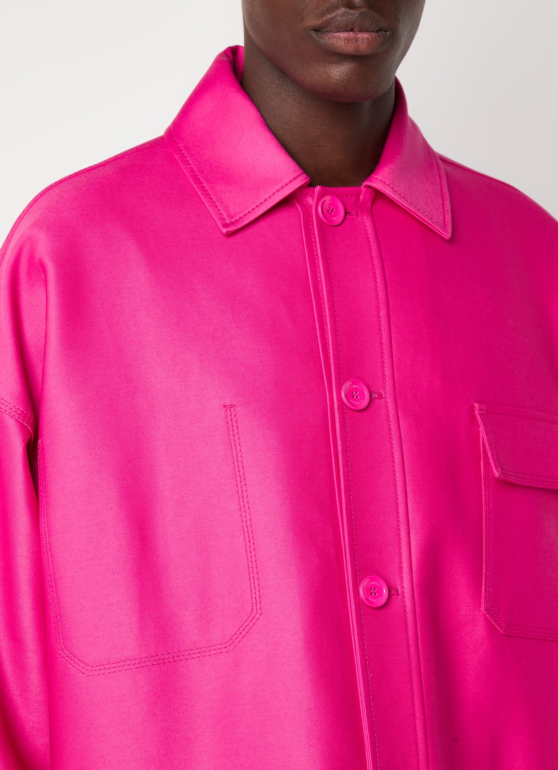 Valentino Garavani Oversized jack met steekzakken - detail 5 roze