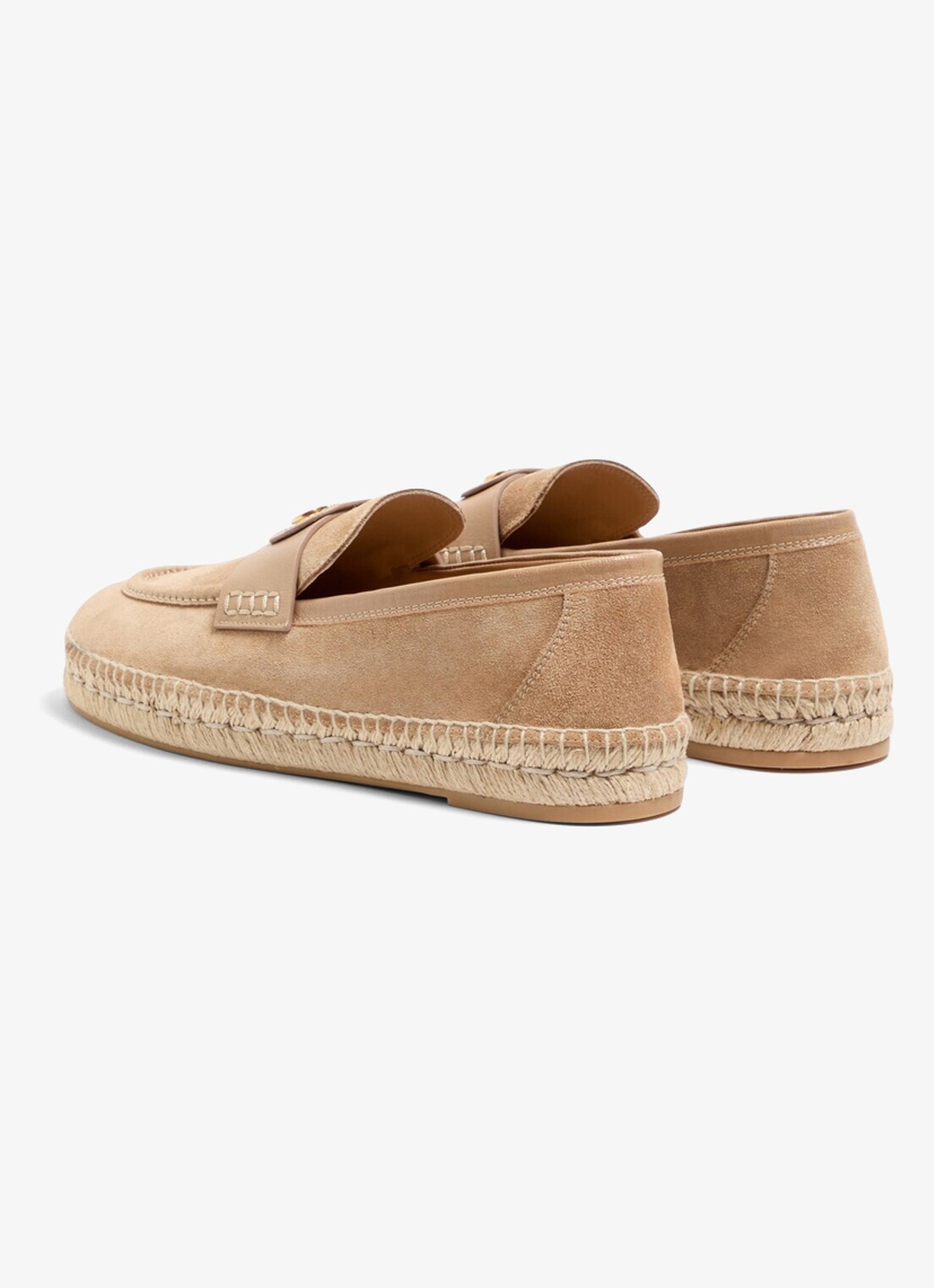 Valentino Garavani Palm Avenue espadrille van kalfssuède - achterkant 3 beige