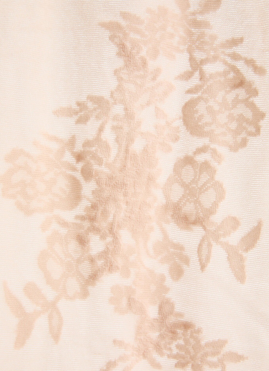Valentino Garavani Panty van kant met logoband - detail 2 creme