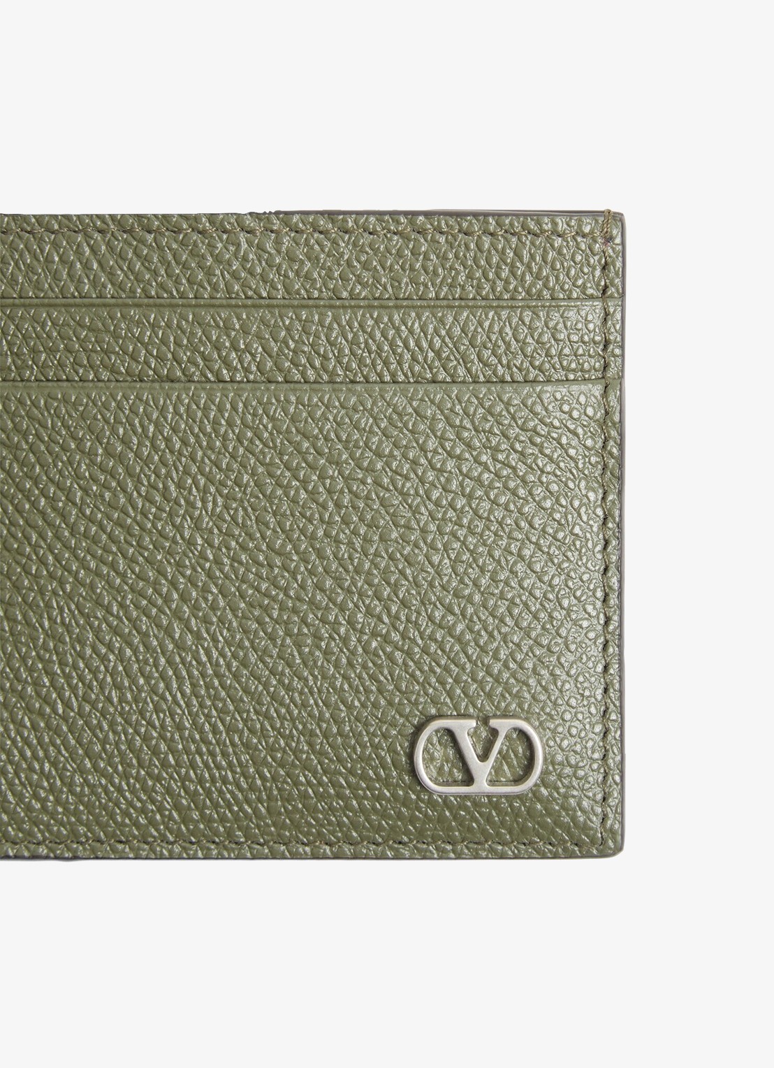 Valentino Garavani Pasjeshouder van kalfsleer - detail 3 groen