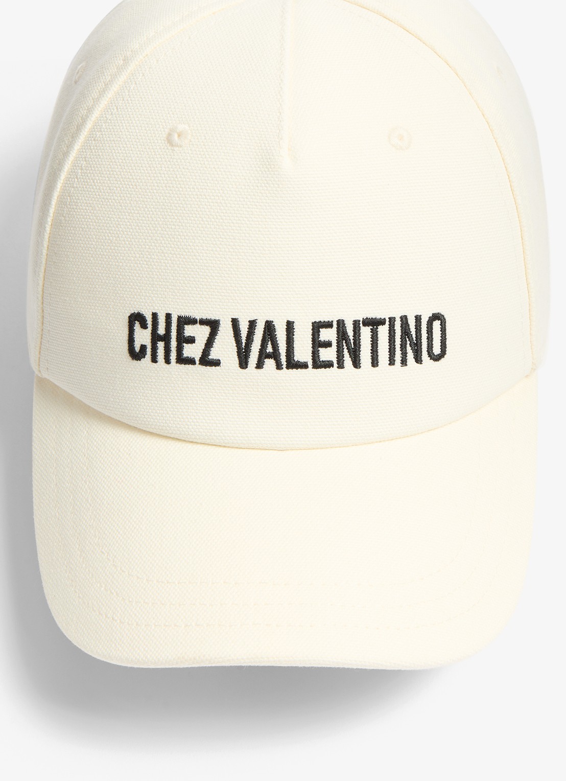 Valentino Garavani Pet met logoborduring - detail 4 gebroken wit
