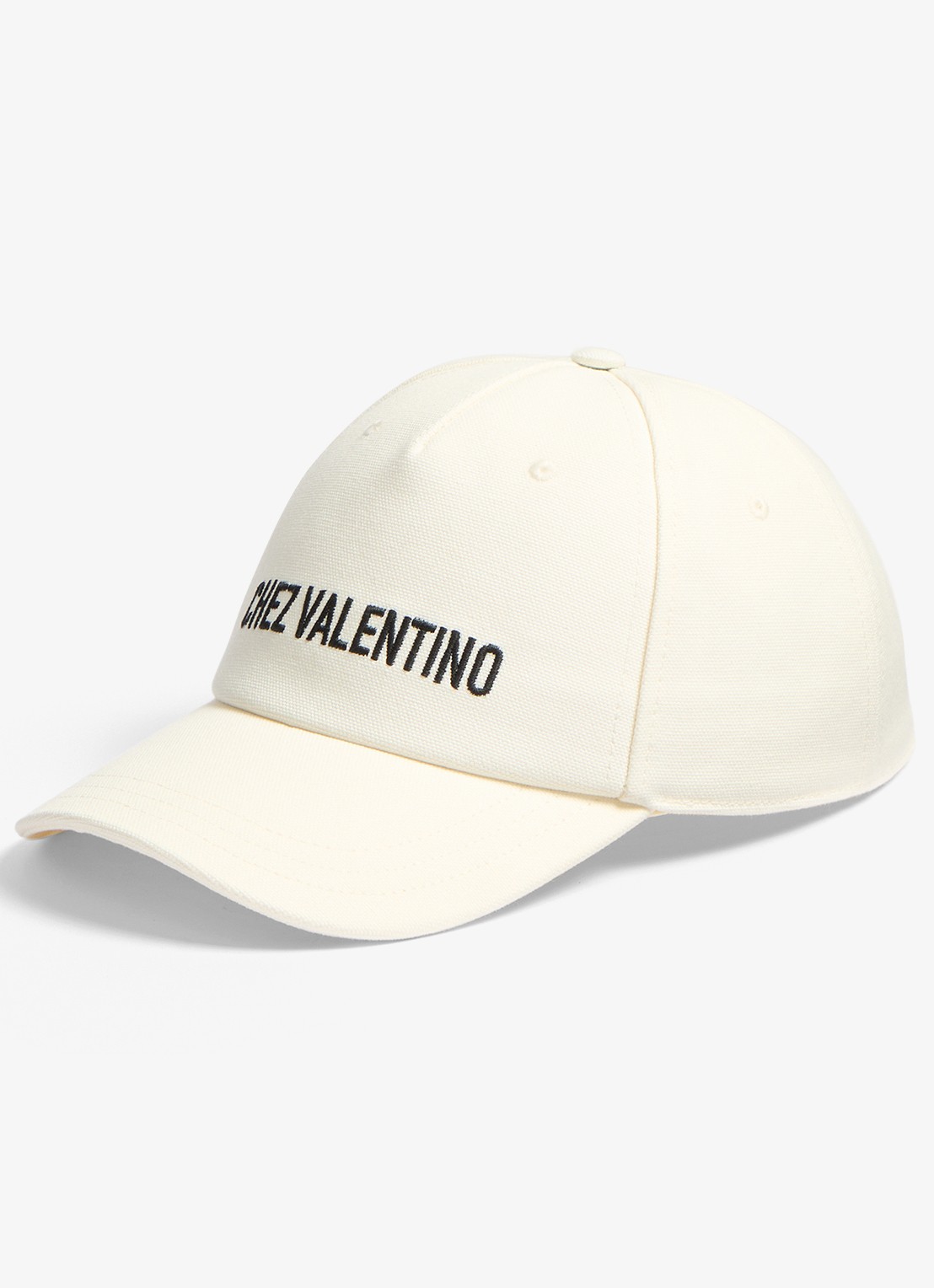 Valentino Garavani Pet met logoborduring - voorkant 2 gebroken wit
