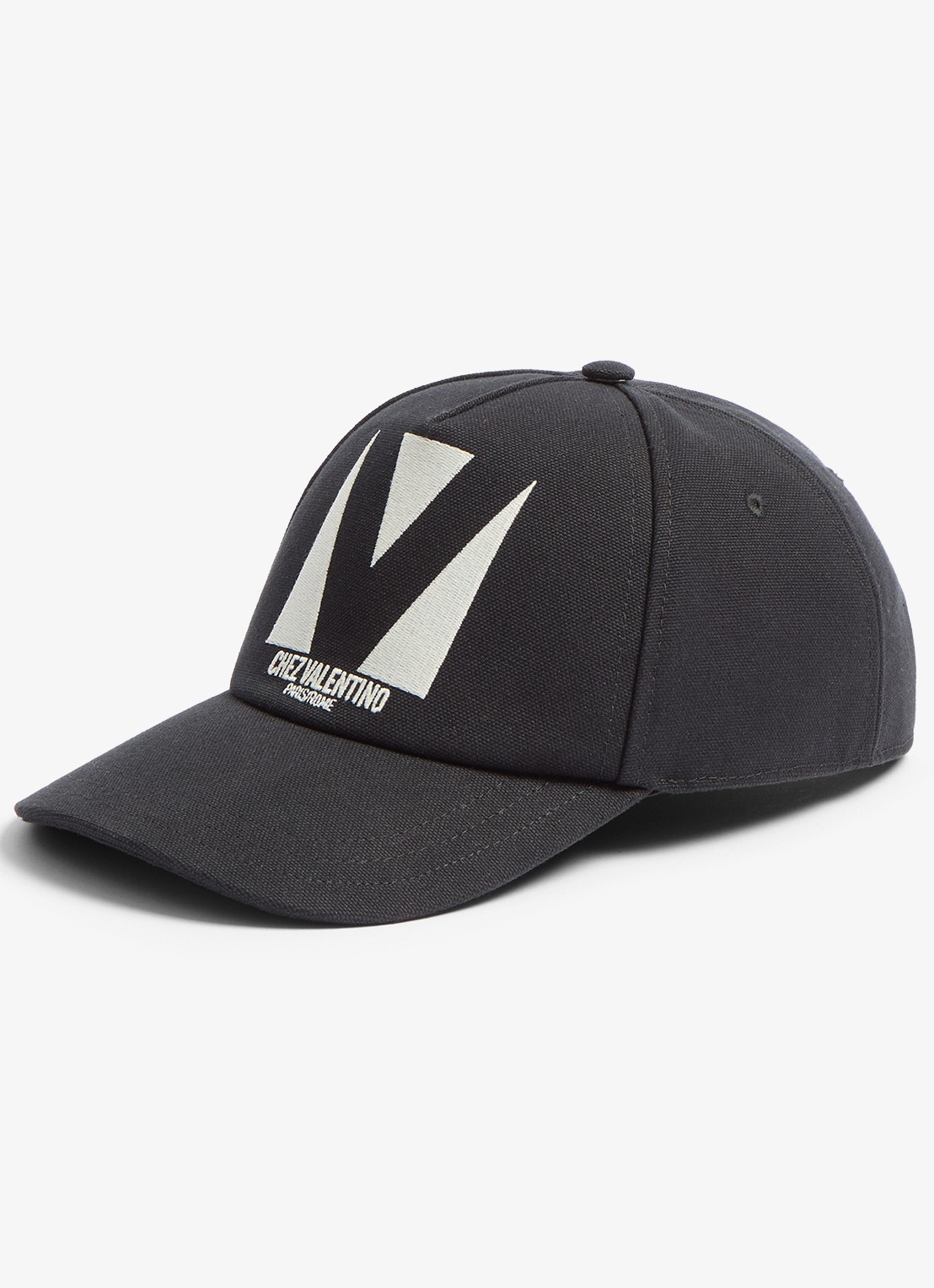 Valentino Garavani Pet met logoborduring - voorkant 2 zwart