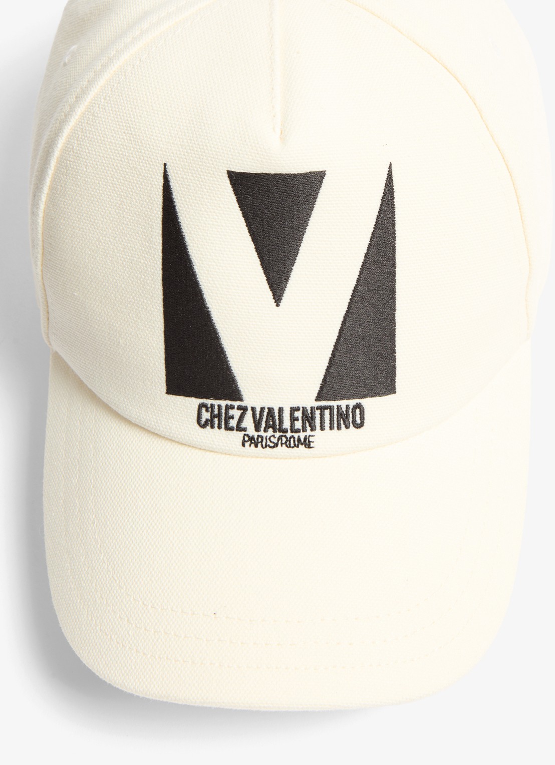 Valentino Garavani Pet met logoborduring - detail 4 gebroken wit