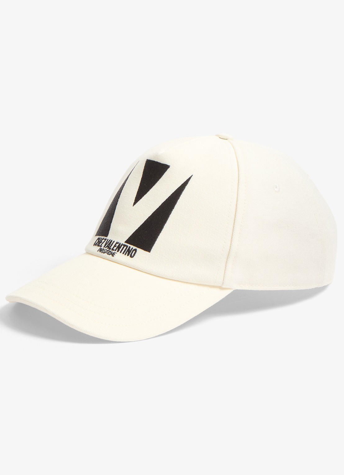 Valentino Garavani Pet met logoborduring - voorkant 2 gebroken wit