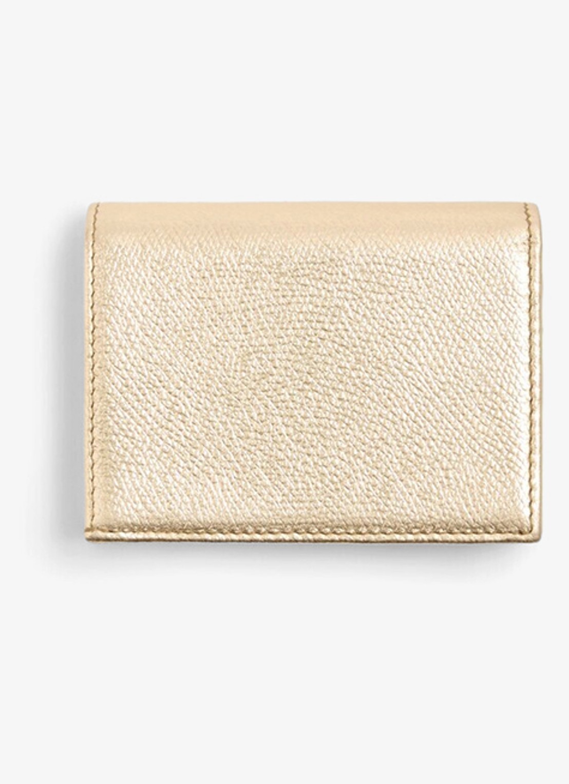 Valentino Garavani Portemonnee van kalfsleer met metallic finish - achterkant 5 goud