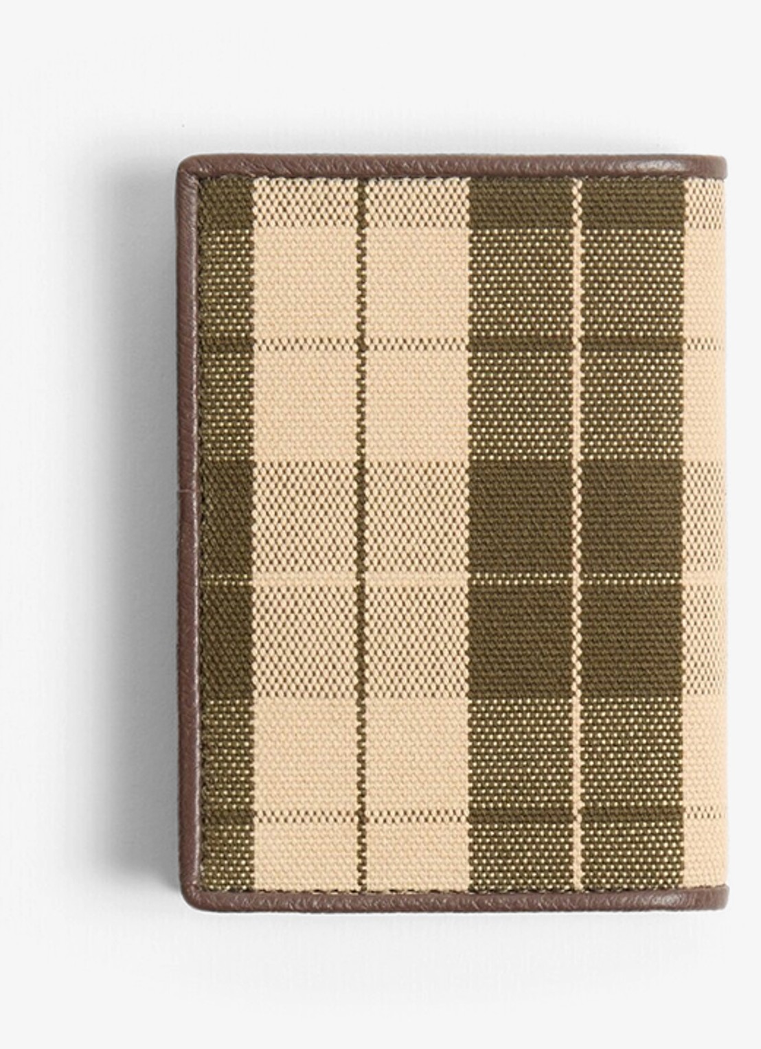 Valentino Garavani Portemonnee van kalfsleer met ruitdessin - achterkant 5 beige