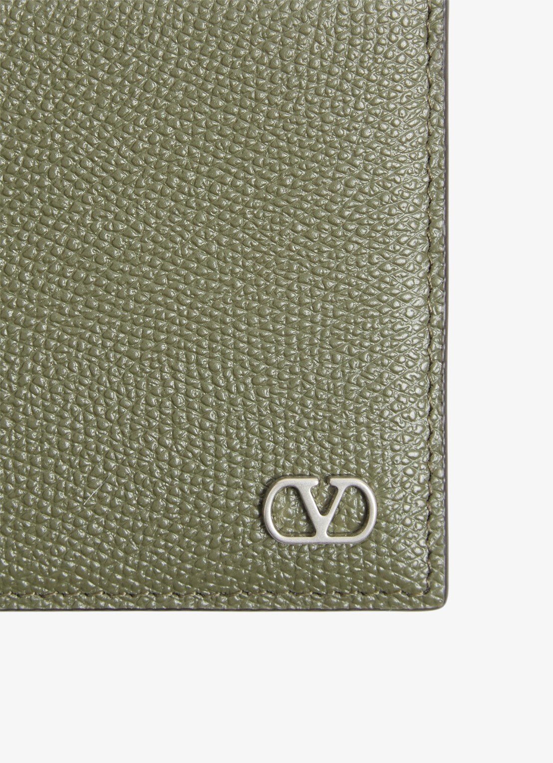 Valentino Garavani Portemonnee van kalfsleer - detail 2 groen