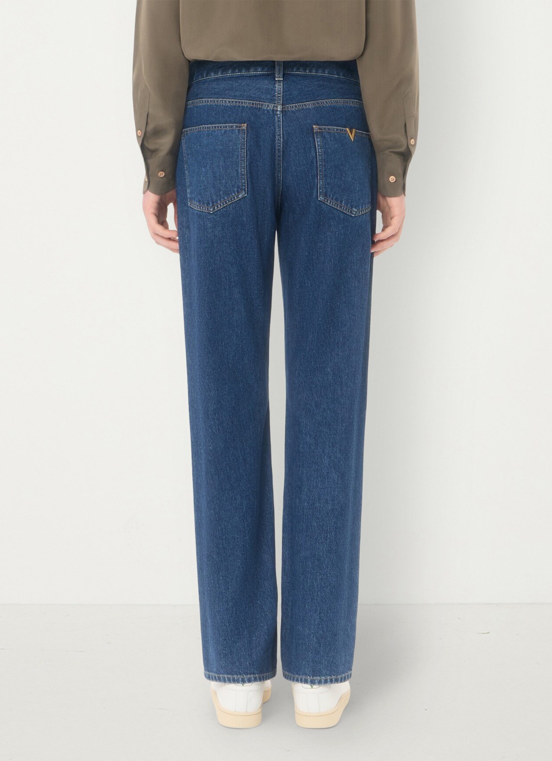 Valentino Garavani Regular fit jeans met donkere wassing - achterkant 3 indigo