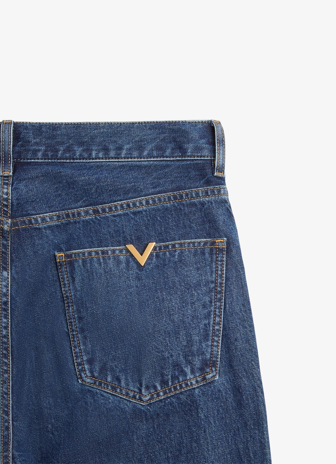 Valentino Garavani Regular fit jeans met donkere wassing - detail 6 indigo