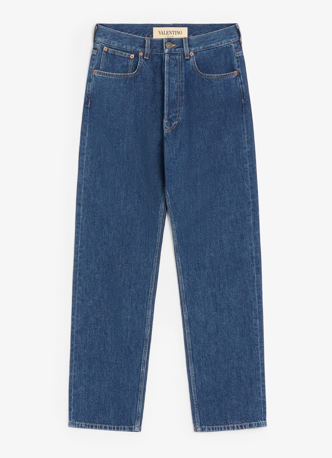 Valentino Garavani Regular fit jeans met donkere wassing - voorkant indigo
