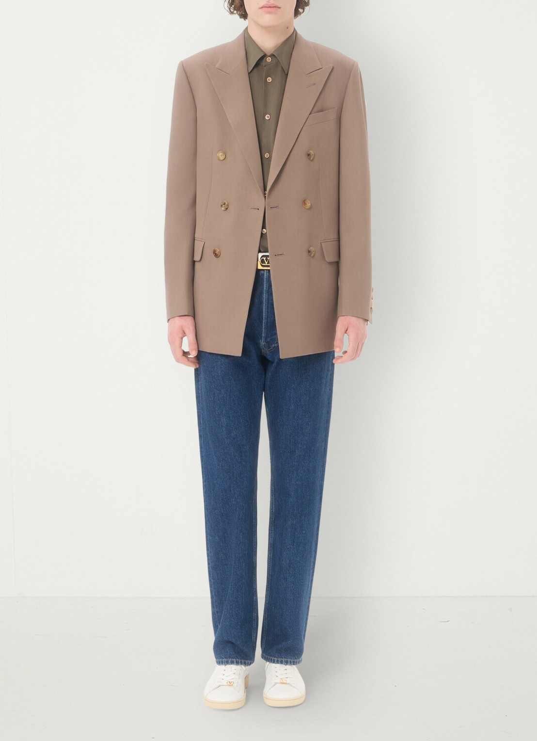 Valentino Garavani Regular fit jeans met donkere wassing - voorkant 2 indigo