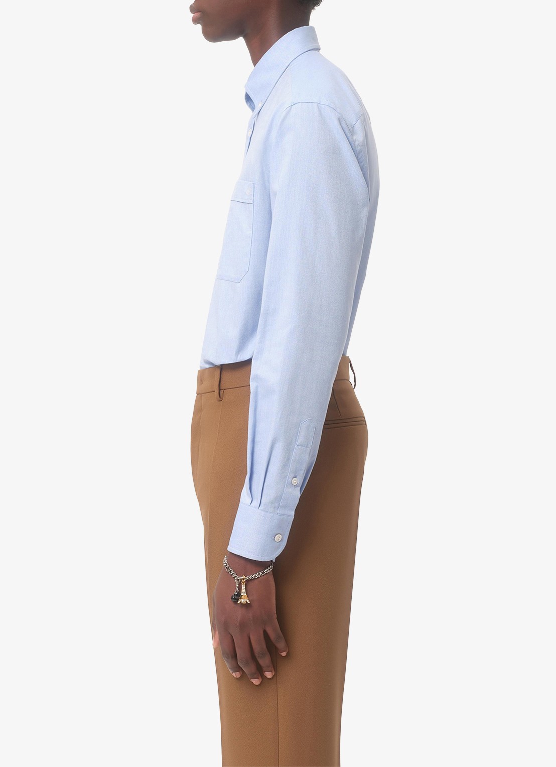 Valentino Garavani Regular fit overhemd met borstzak - detail 3 lichtblauw