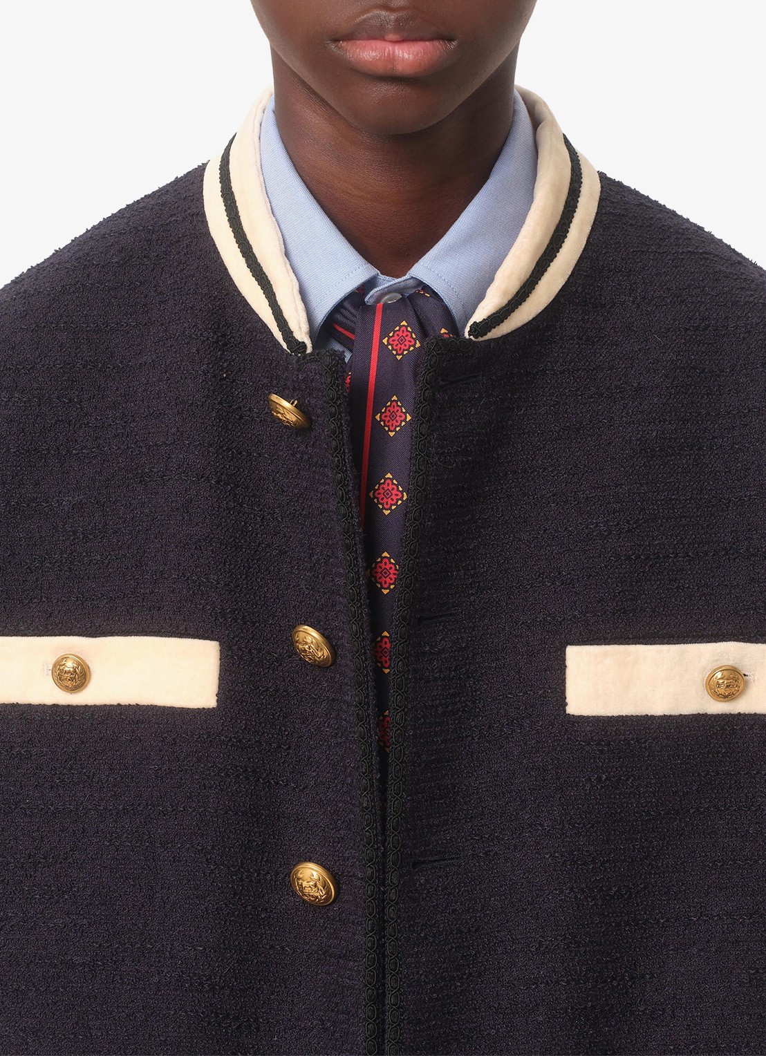 Valentino Garavani Regular fit overhemd met borstzak - detail 4 lichtblauw
