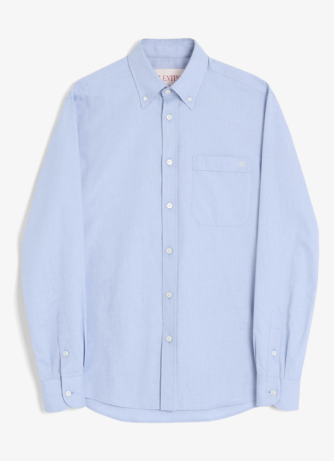 Valentino Garavani Regular fit overhemd met borstzak - voorkant 6 lichtblauw