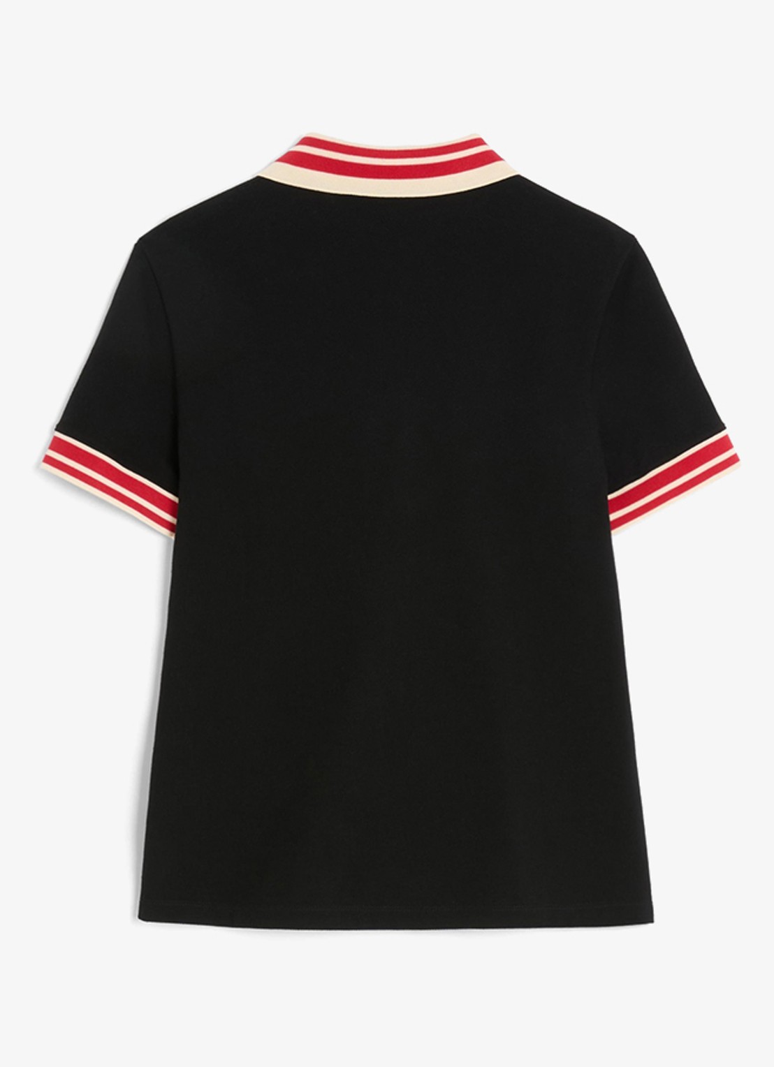 Valentino Garavani Regular fit polo met getipte boorden - achterkant 2 zwart