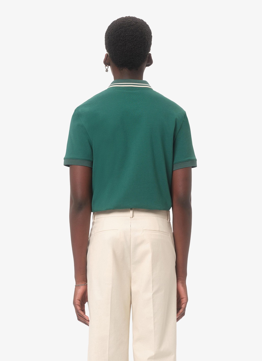 Valentino Garavani Regular fit polo met logo - achterkant groen