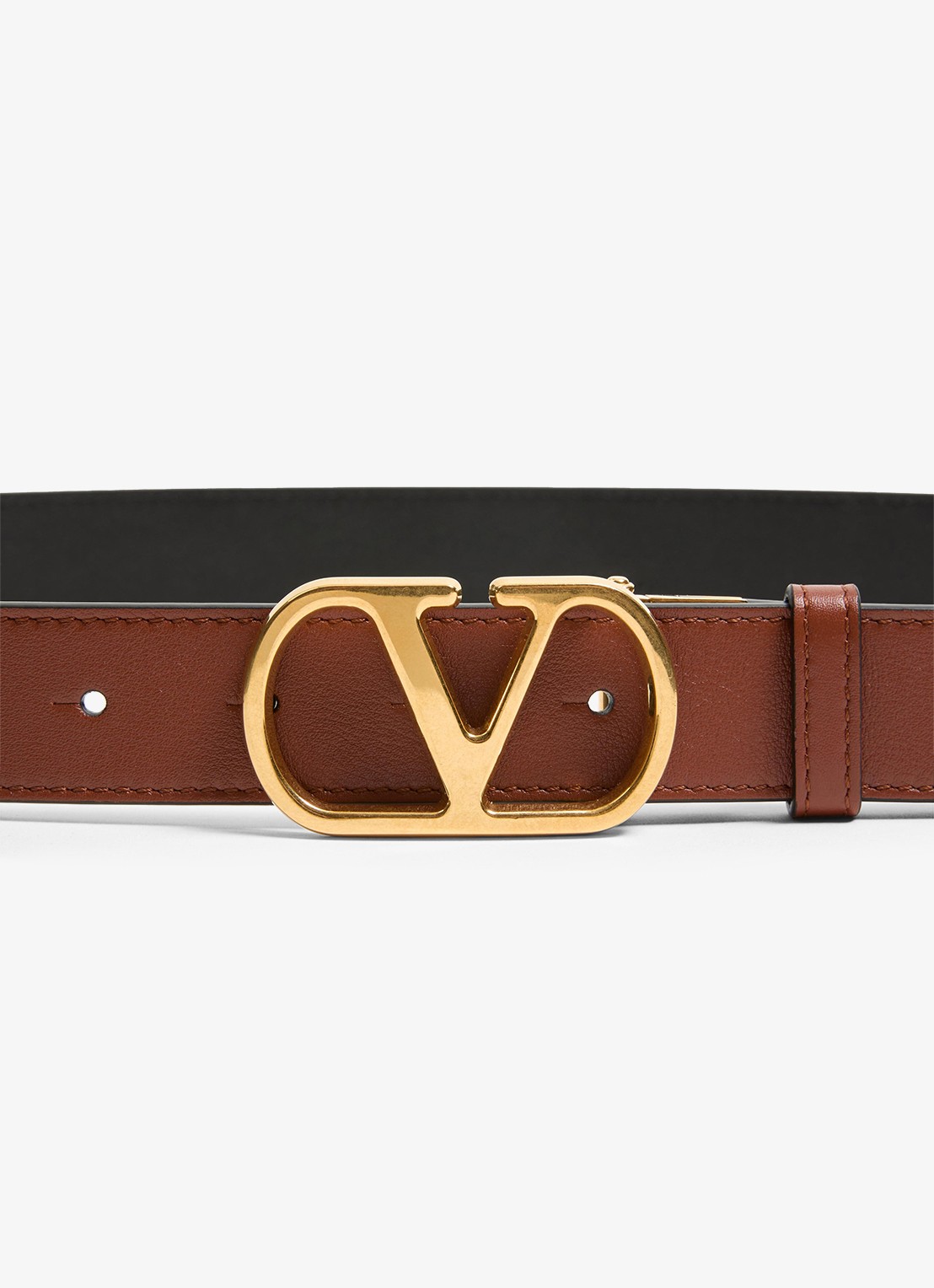 Valentino Garavani Reversible riem van kalfsleer - detail 2 bruin