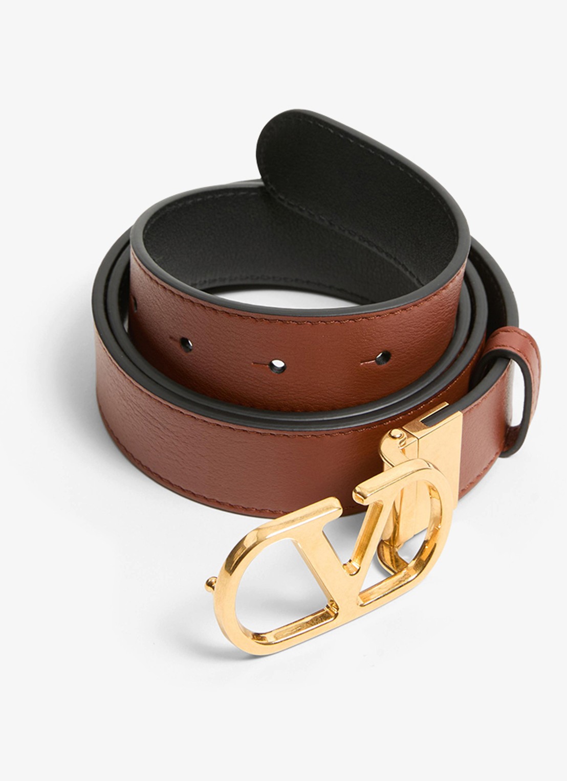 Valentino Garavani Reversible riem van kalfsleer - detail 3 bruin