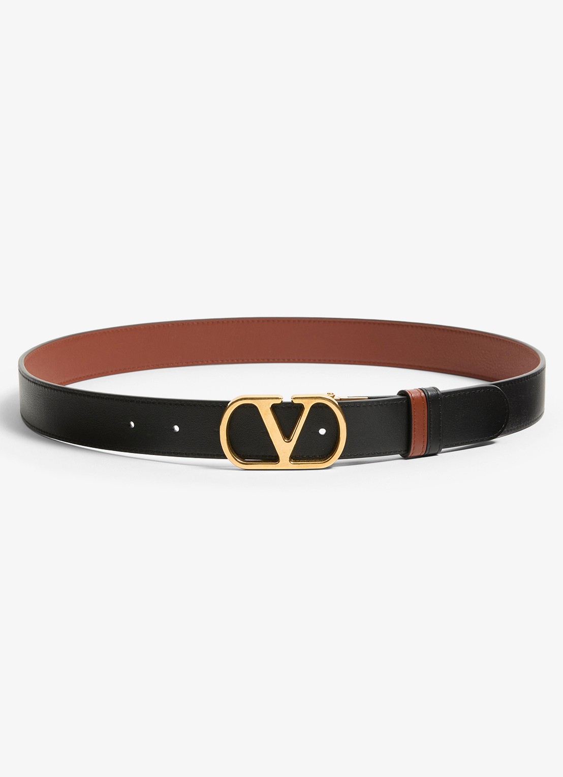 Valentino Garavani Reversible riem van kalfsleer - voorkant 4 bruin