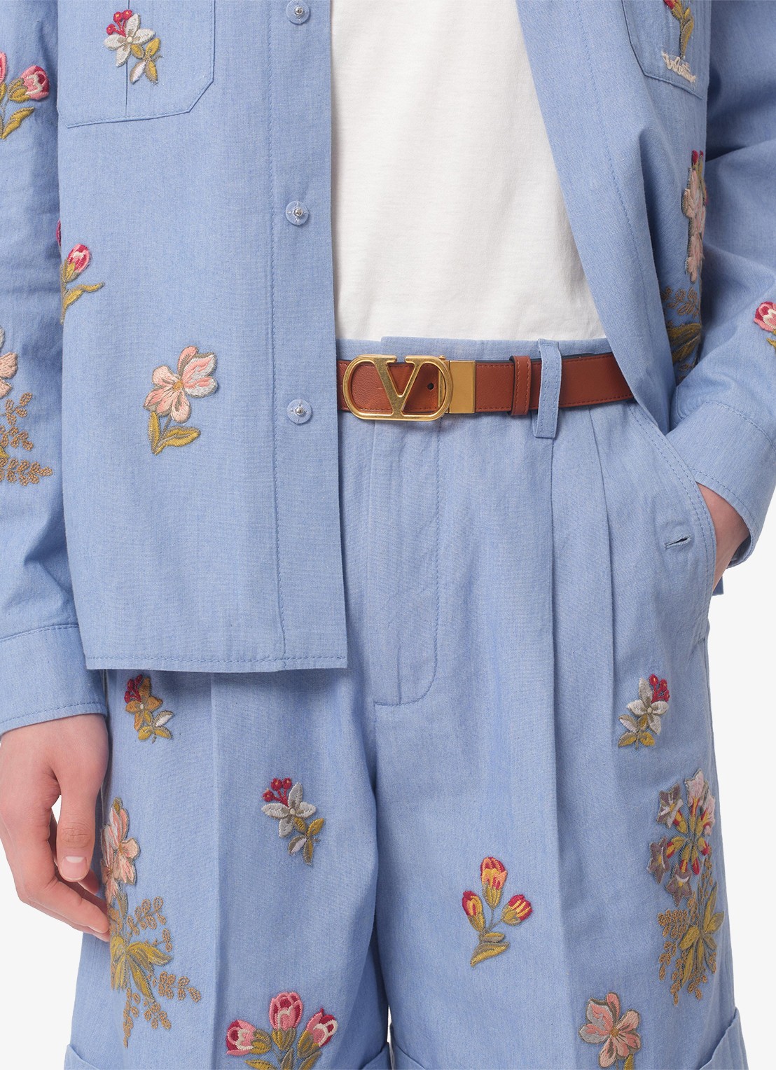 Valentino Garavani Reversible riem van kalfsleer - voorkant 5 bruin