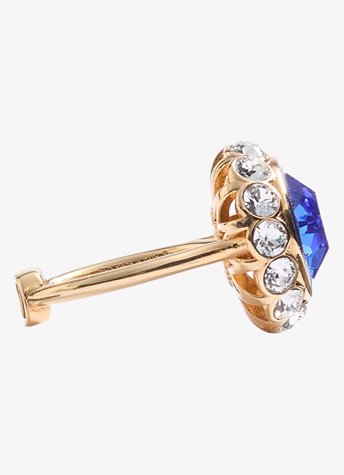 Valentino Garavani Ring met kristal - detail 4 donkerblauw