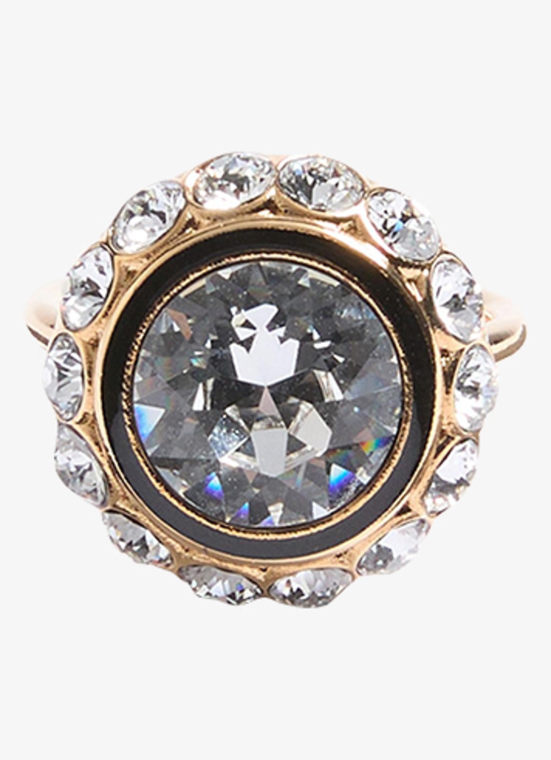 Valentino Garavani Ring met kristal - voorkant transparant