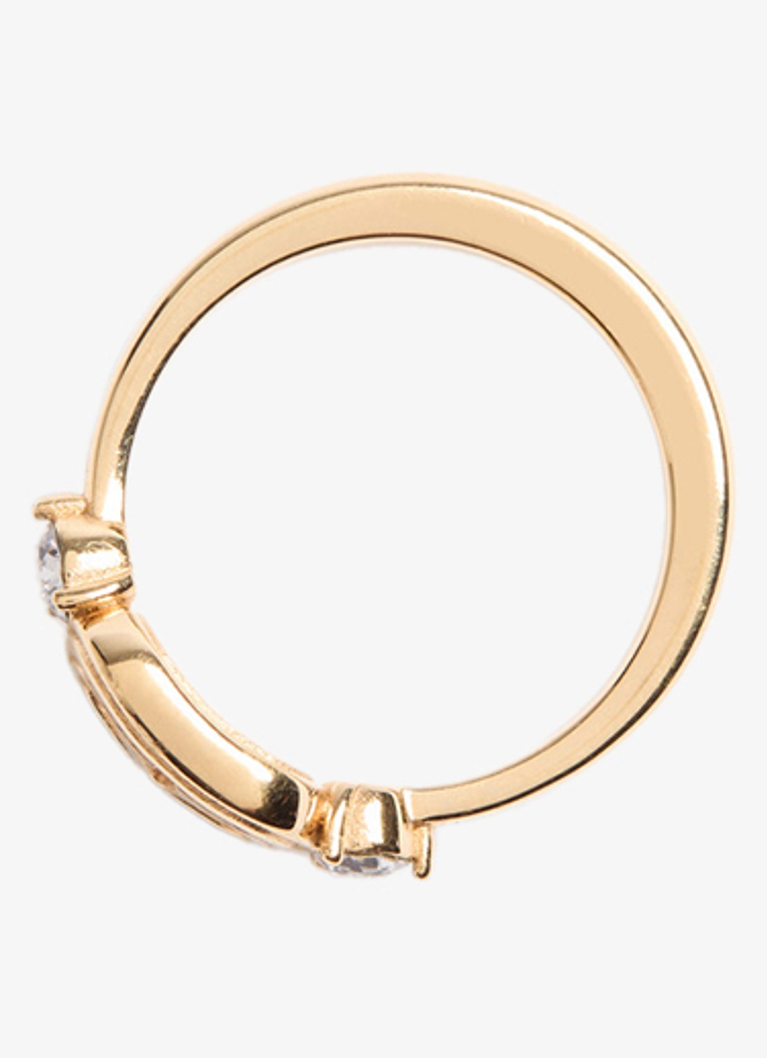 Valentino Garavani Ring met logo en kristal - detail 4 goud