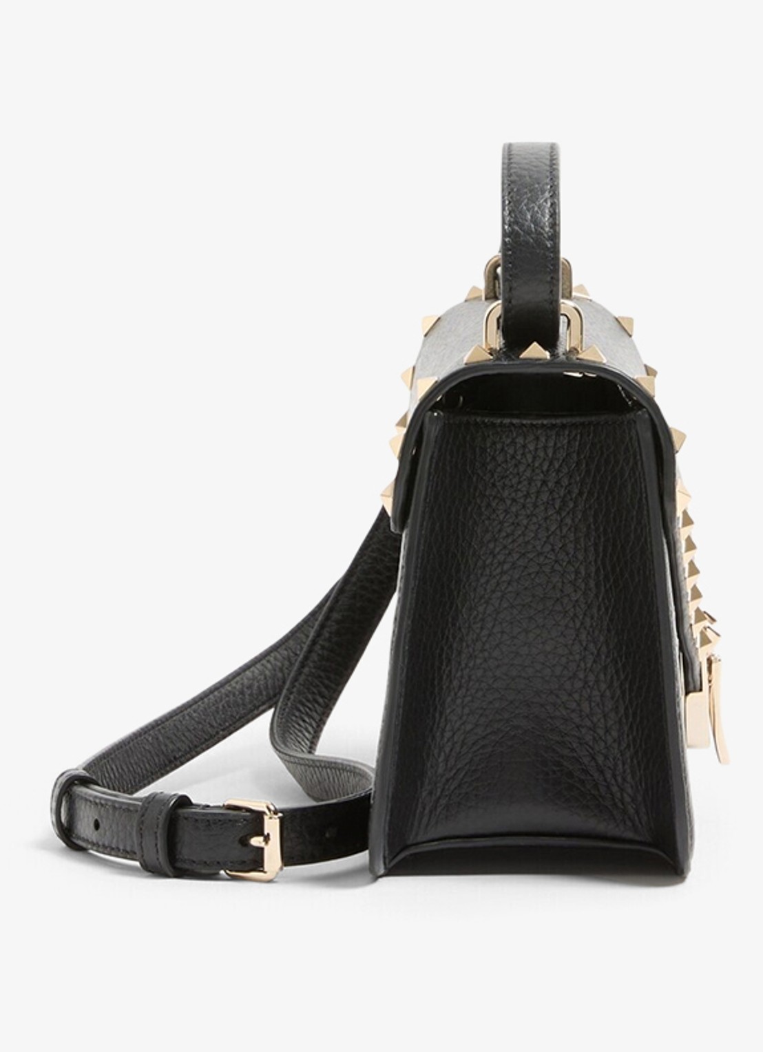 Valentino Garavani Rockstud Small schoudertas van kalfsleer - detail 4 zwart