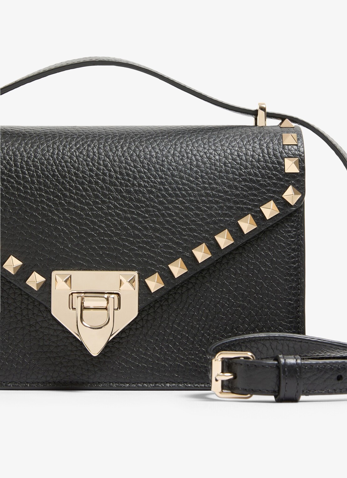 Valentino Garavani Rockstud Small schoudertas van kalfsleer - detail 6 zwart