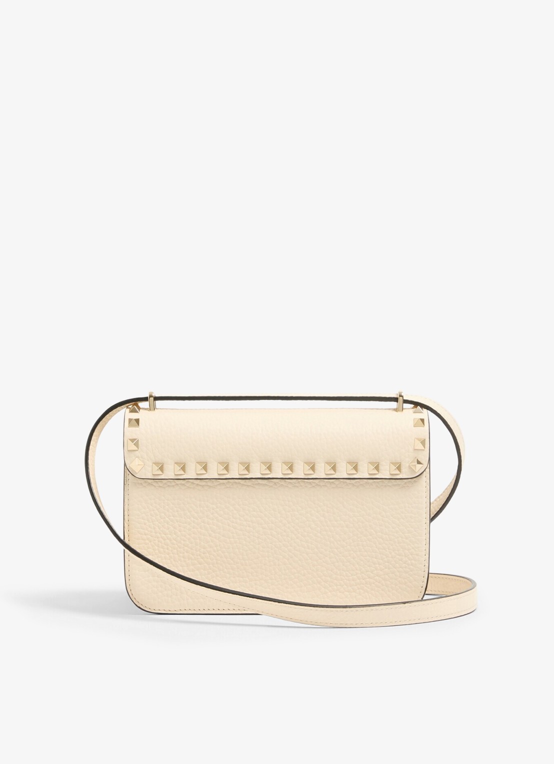 Valentino Garavani Rockstud Small schoudertas van kalfsleer - achterkant 8 creme