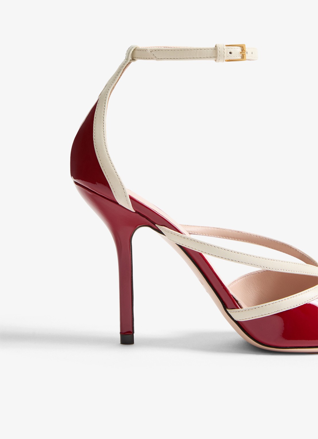 Valentino Garavani Sandalette van geitenleer met lakleren details - detail 4 rood
