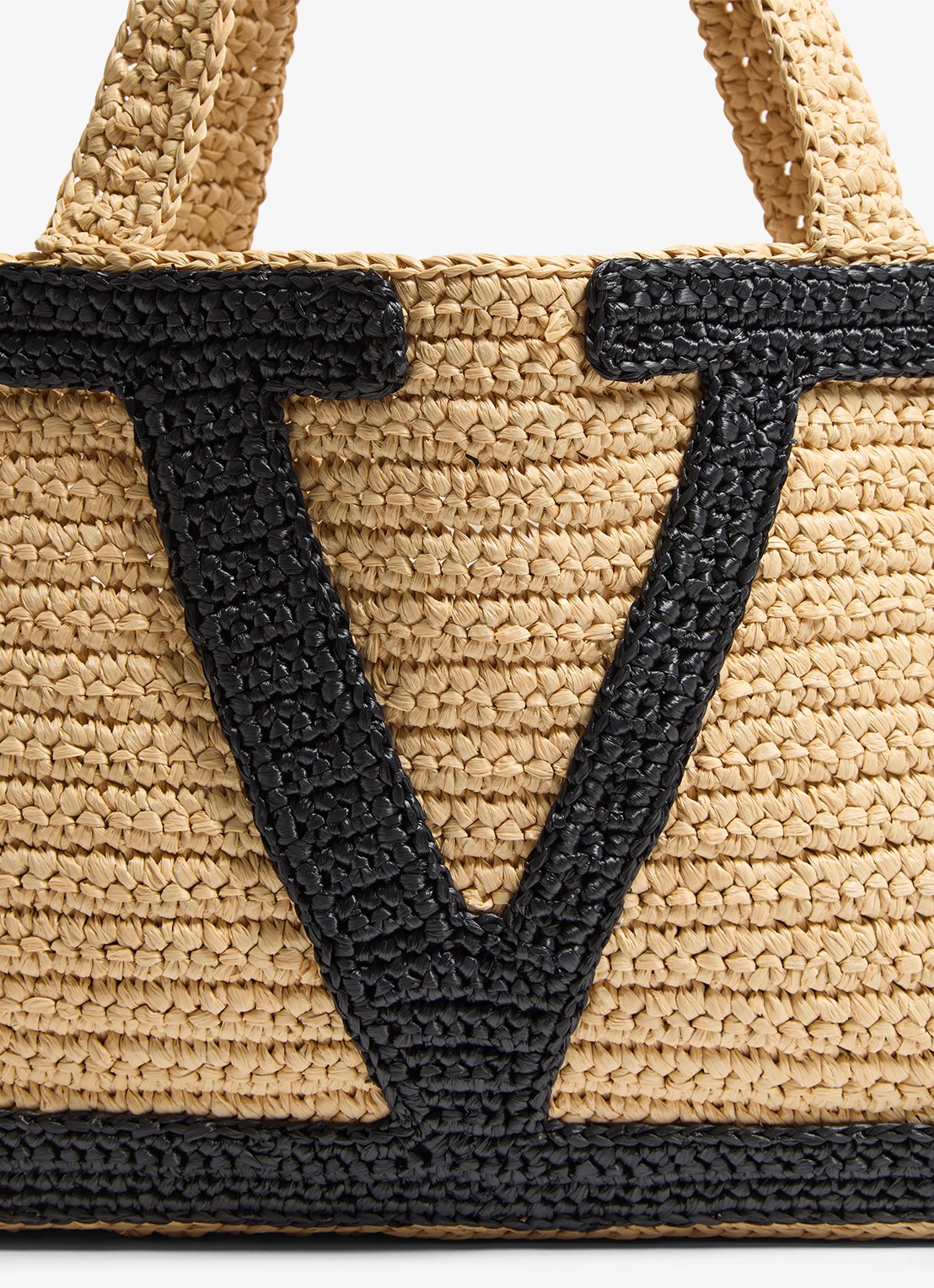 Valentino Garavani Shopper van raffia - detail 3 beige