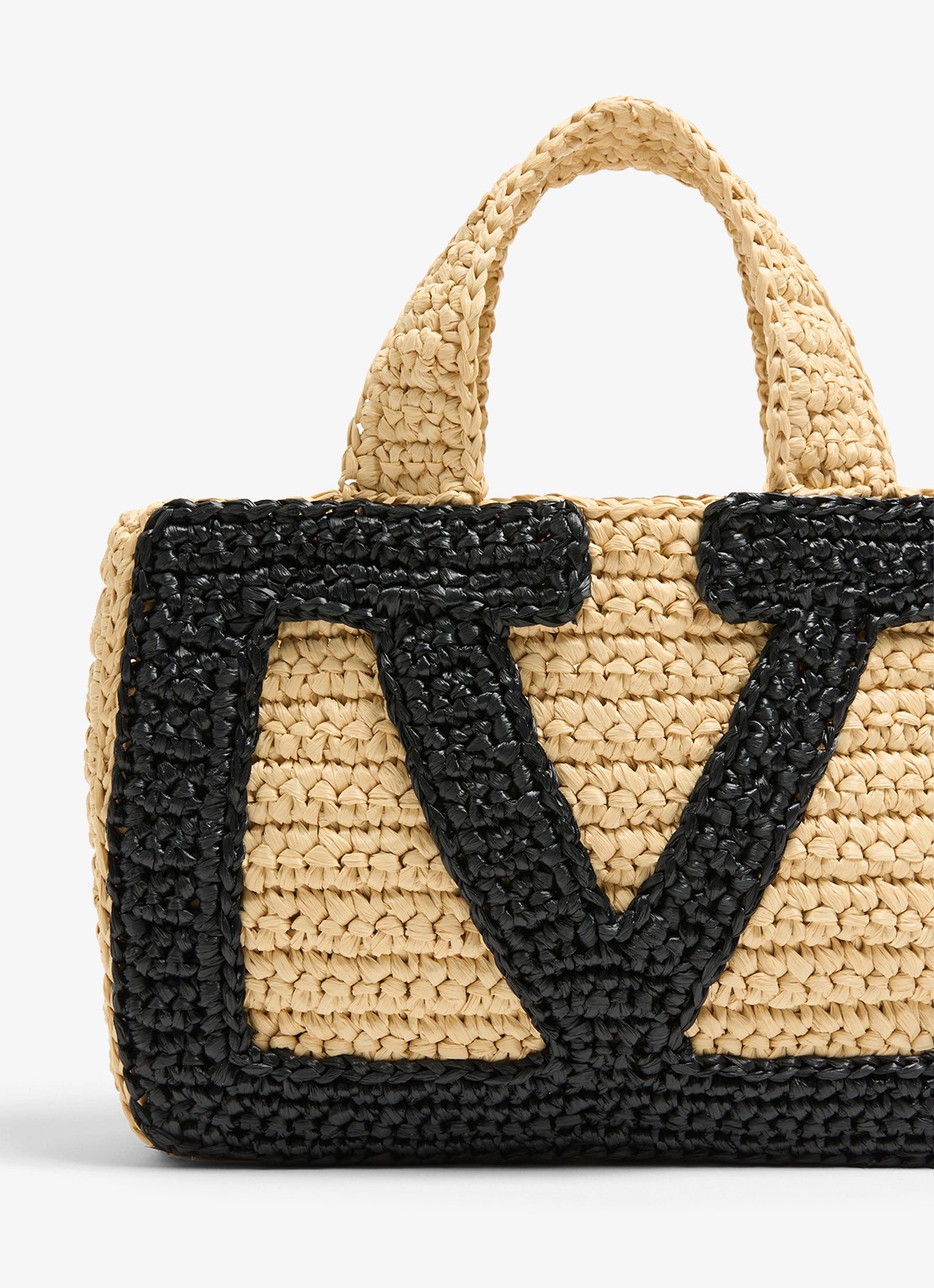 Valentino Garavani Shopper van raffia - detail 5 beige