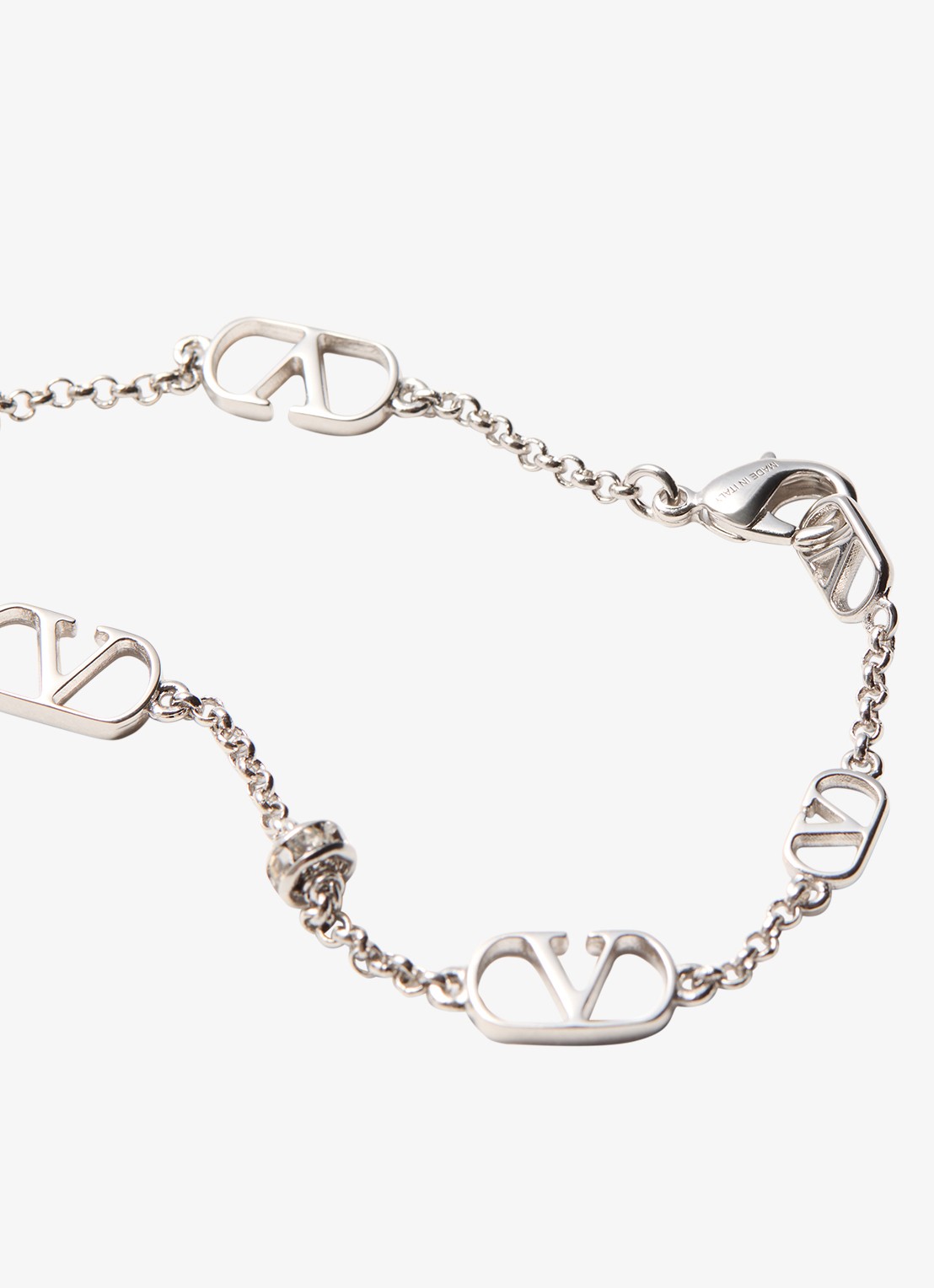 Valentino Garavani Signature armband met logo - detail 2 zilver