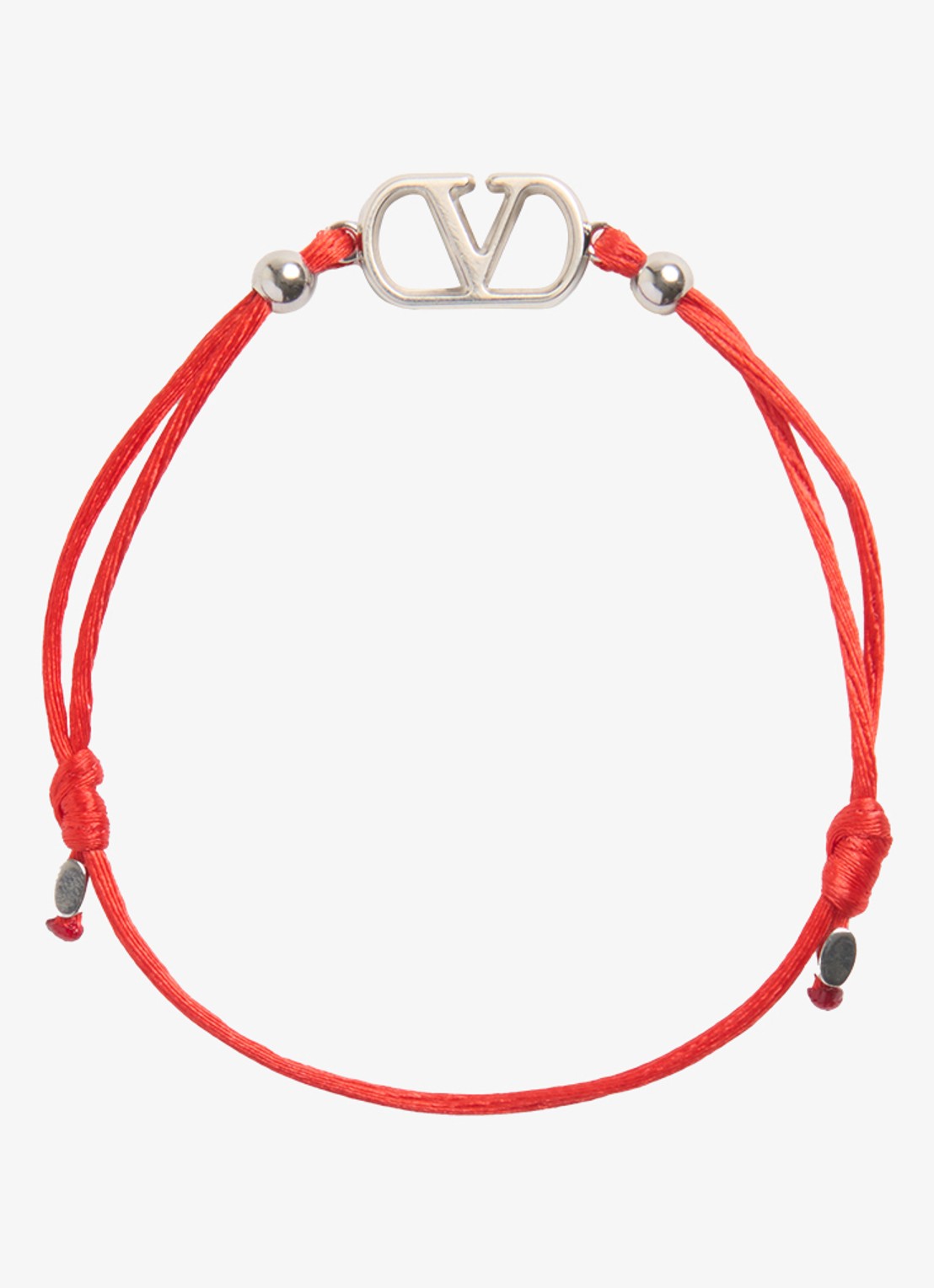 Valentino Garavani Signature armband met logo - voorkant rood