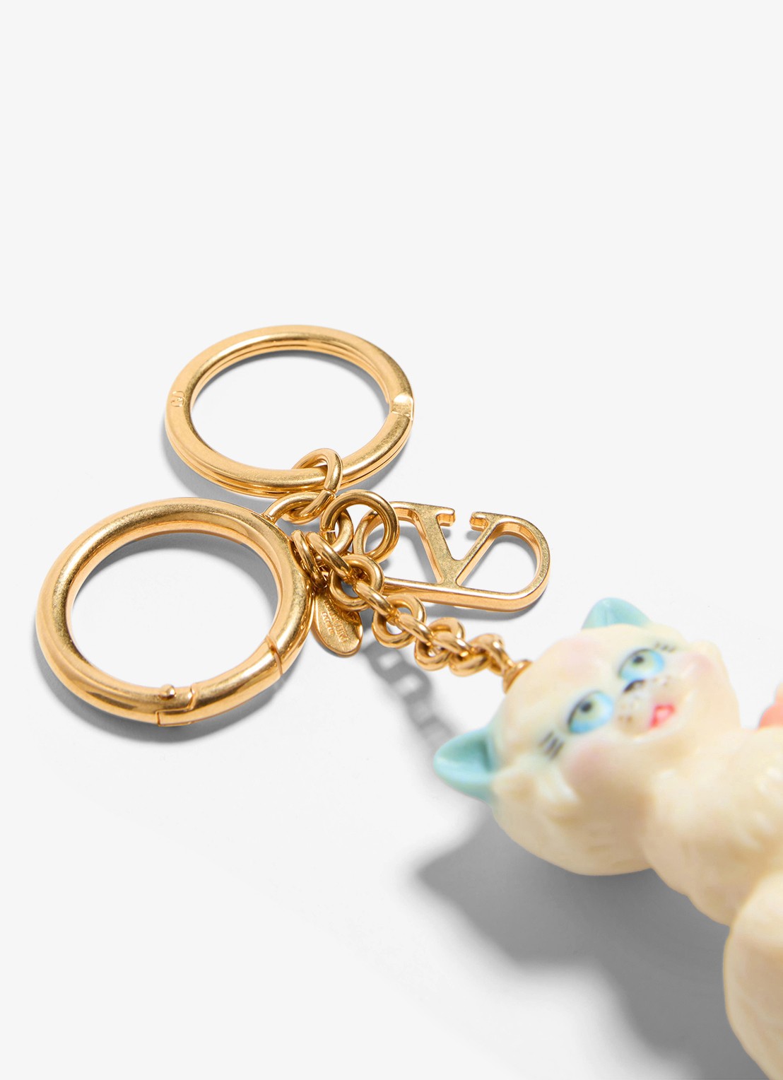 Valentino Garavani Sleutelhanger met logo - detail 2 goud