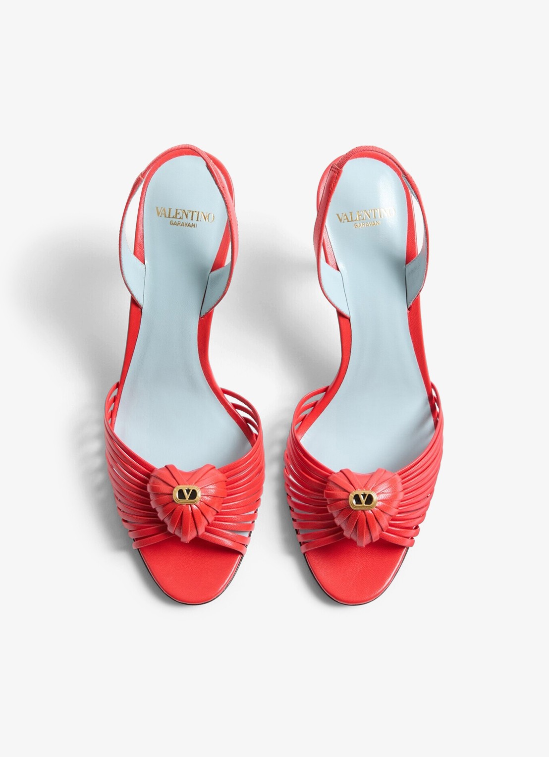 Valentino Garavani Slingback van geitenleer - detail 5 rood