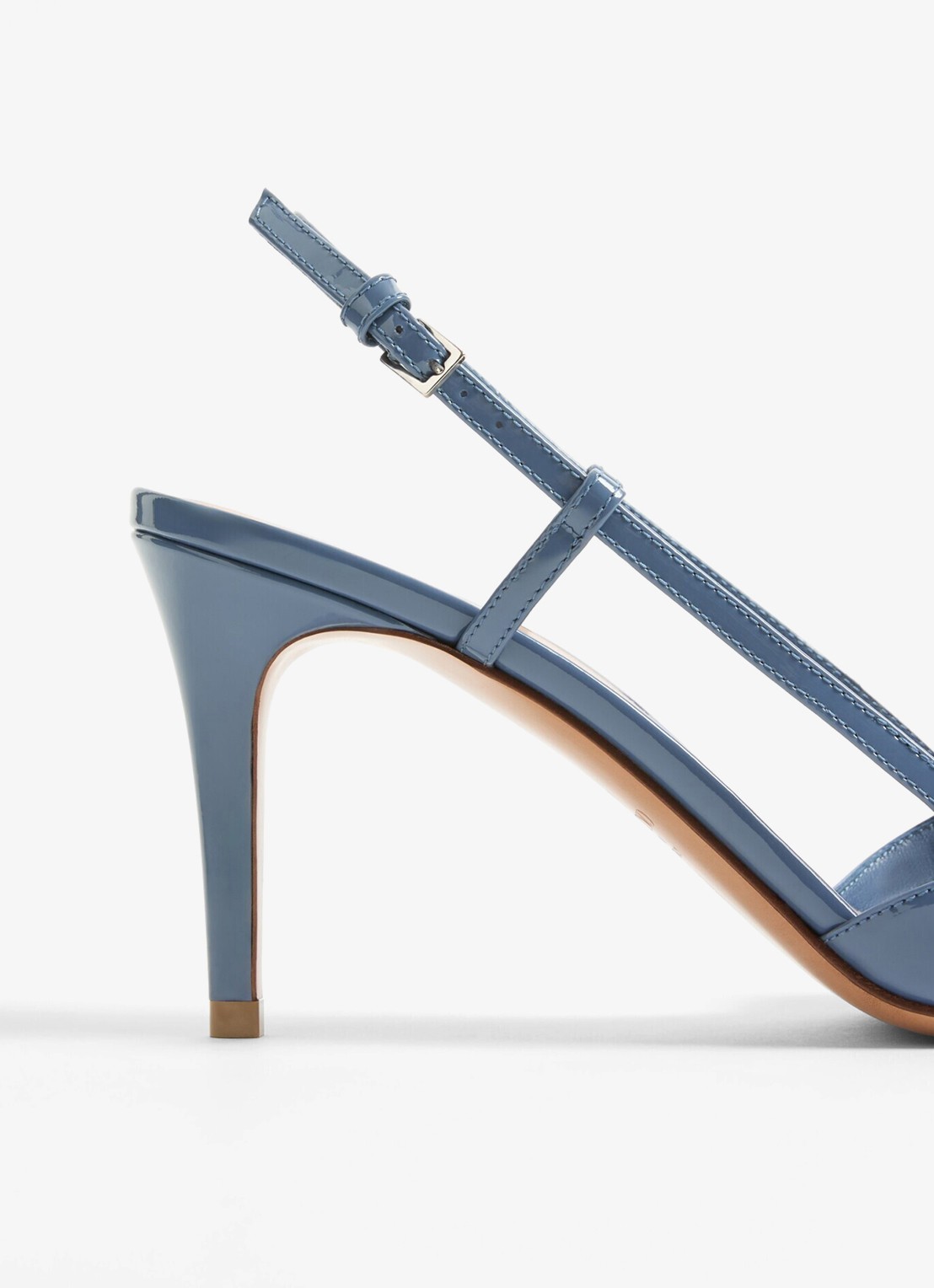 Valentino Garavani Slingback van kalfsleer met lakfinish - detail 5 blauw