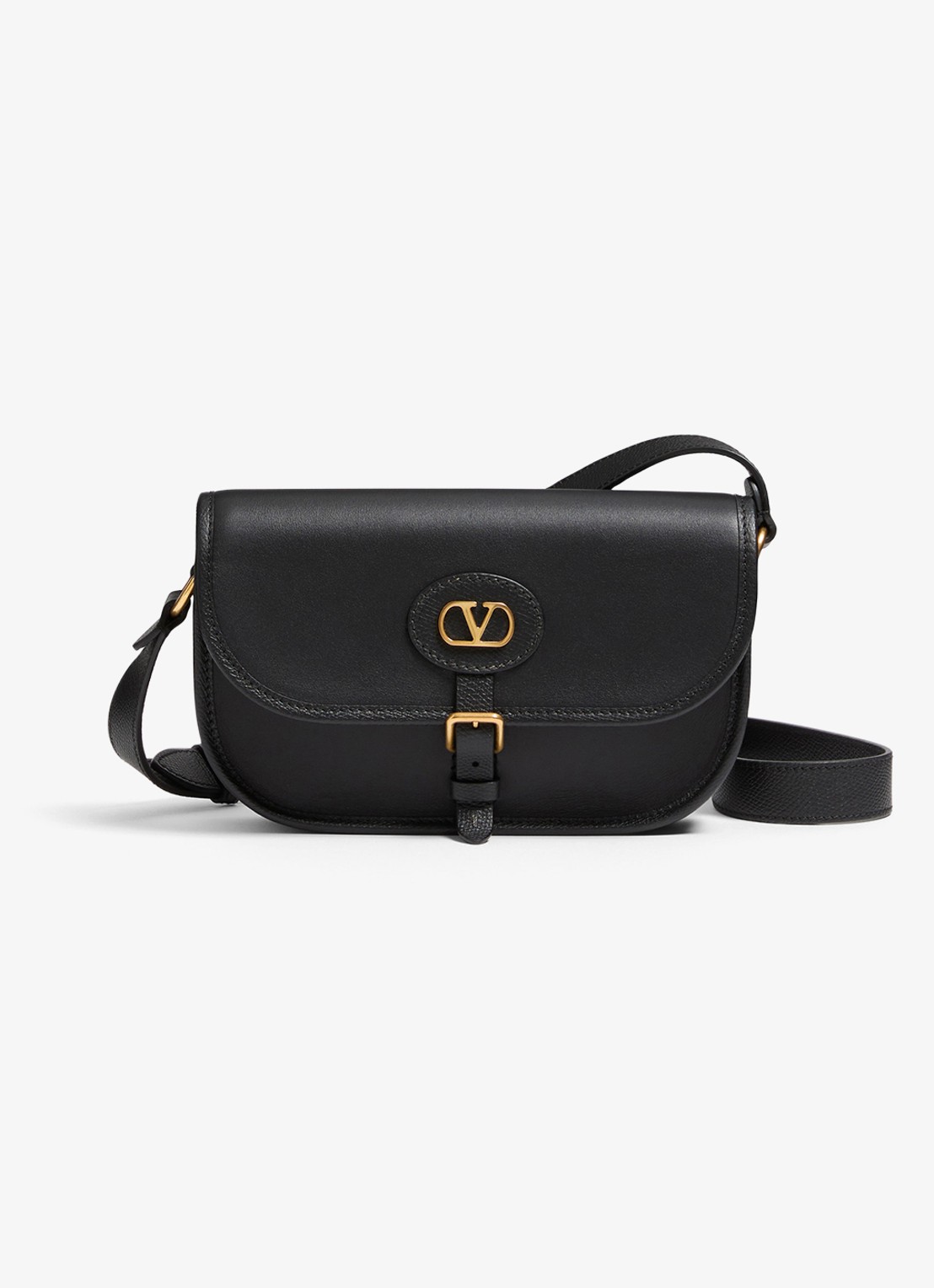 Valentino Garavani Small crossbodytas van kalfsleer - voorkant zwart