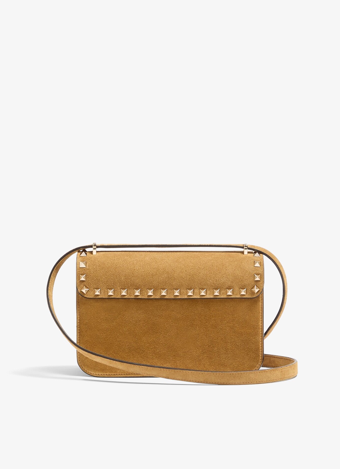 Valentino Garavani Small crossbodytas van lamssuède - achterkant 3 camel