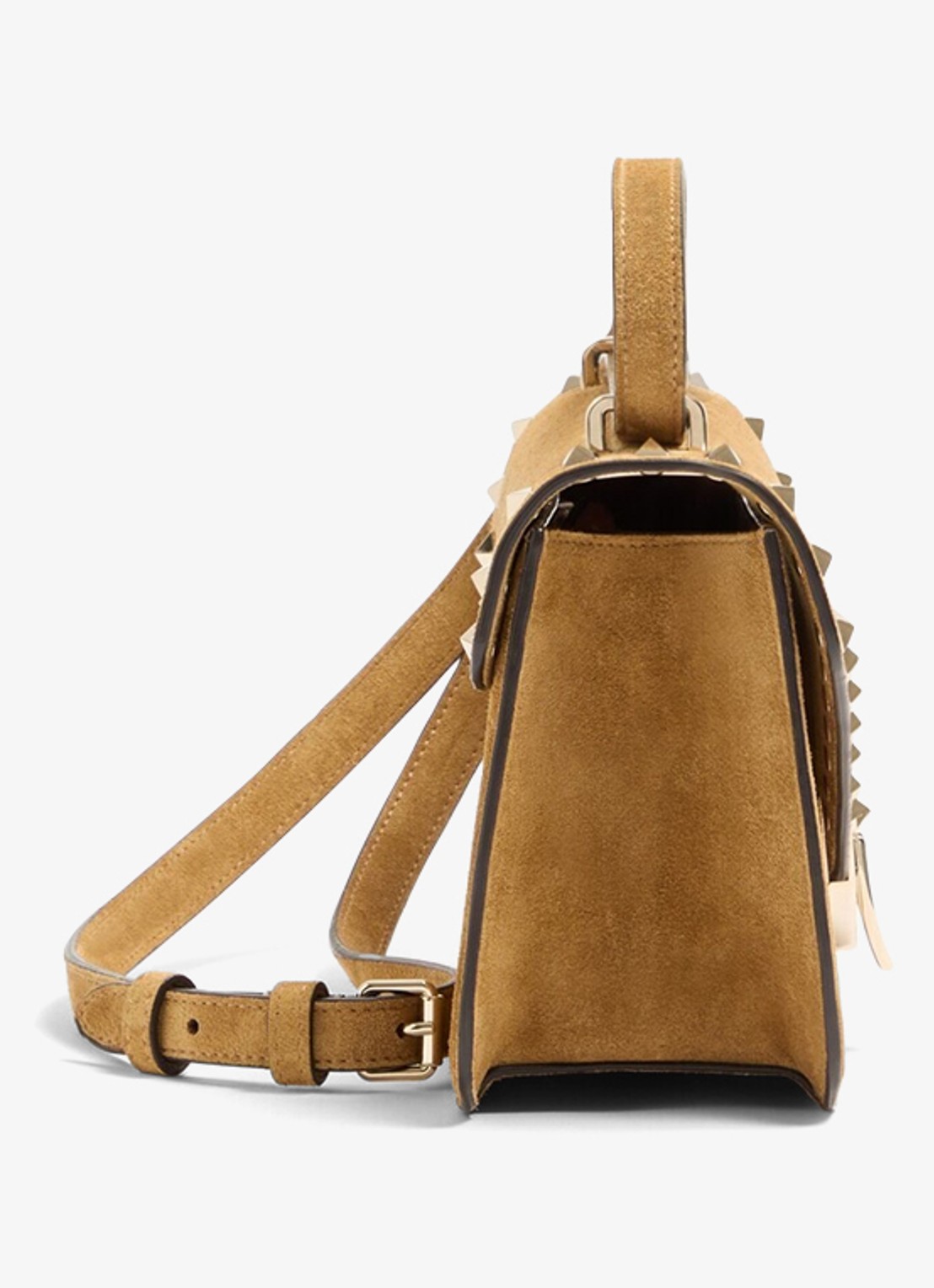 Valentino Garavani Small crossbodytas van lamssuède - detail 4 camel