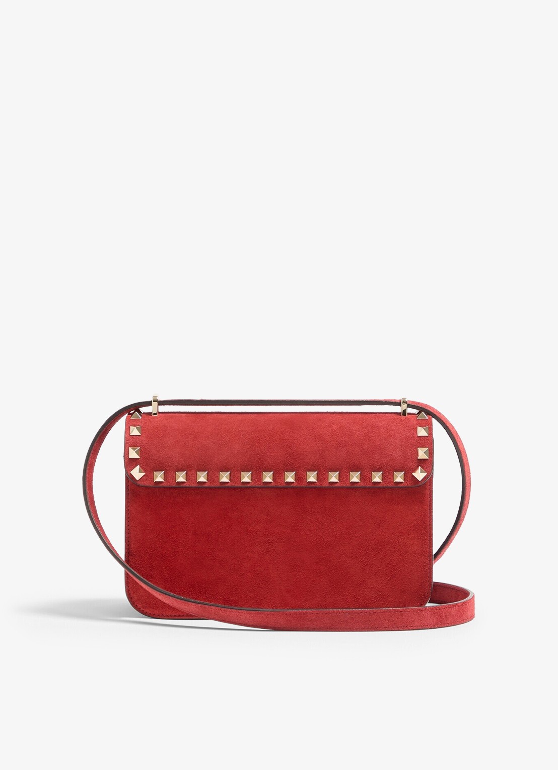 Valentino Garavani Small crossbodytas van lamssuède - achterkant rood