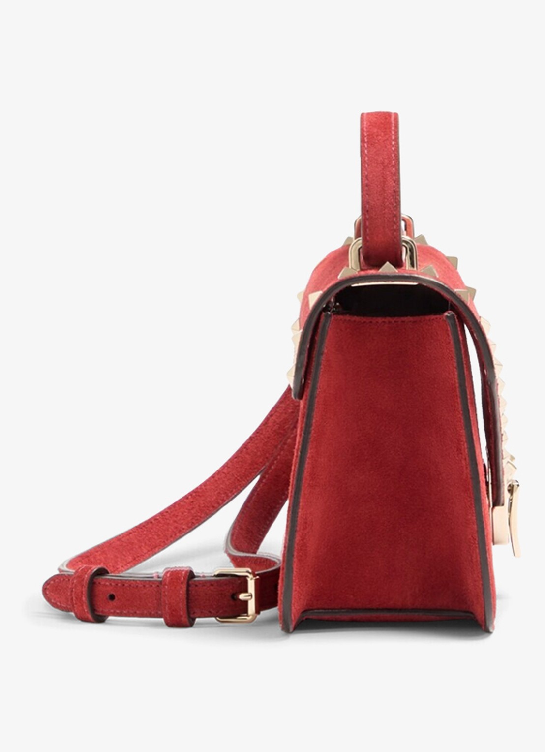 Valentino Garavani Small crossbodytas van lamssuède - detail 4 rood
