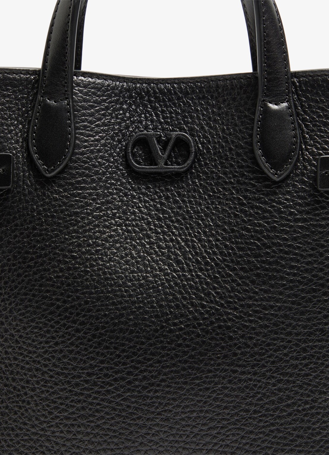 Valentino Garavani Small handtas van kalfsleer - detail 4 zwart