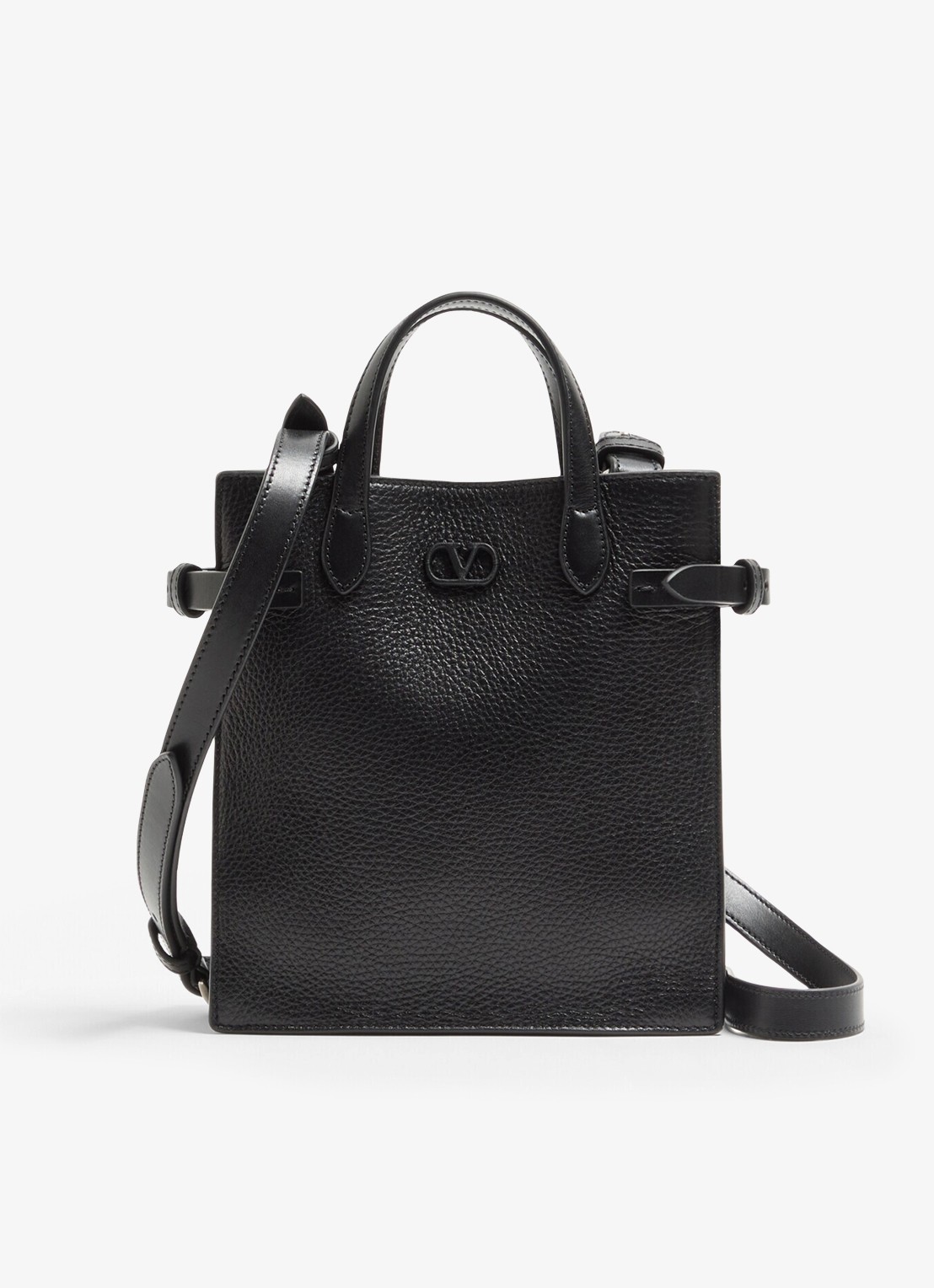 Valentino Garavani Small handtas van kalfsleer - voorkant 7 zwart