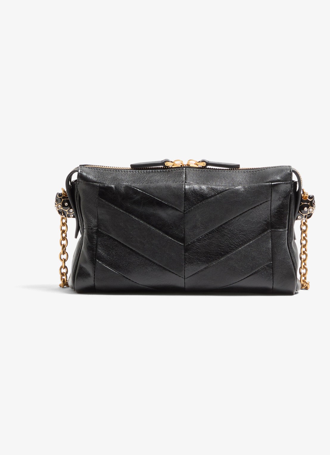 Valentino Garavani Small schoudertas van lamsleer - achterkant 6 zwart