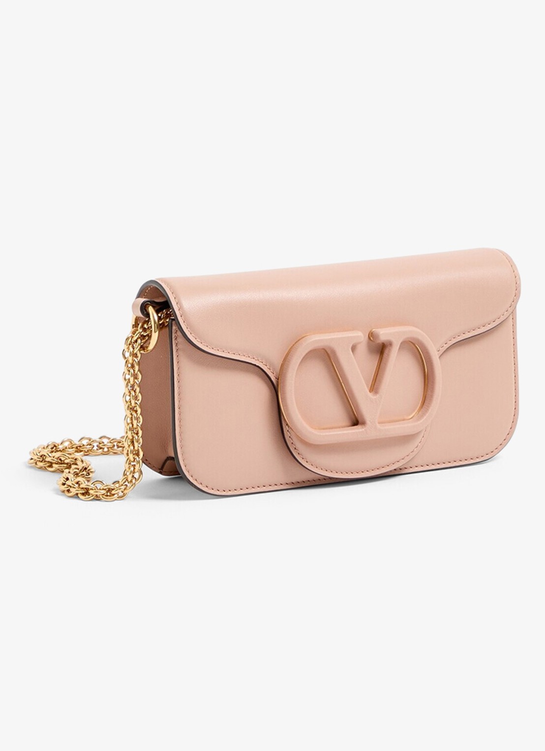 Valentino Garavani Small schoudertas van lamsleer - voorkant 3 roze
