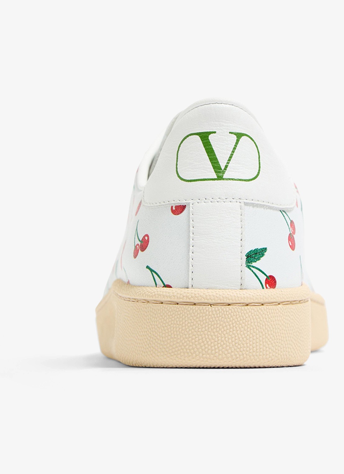 Valentino Garavani Sneaker van kalfsleer met print - detail 7 wit